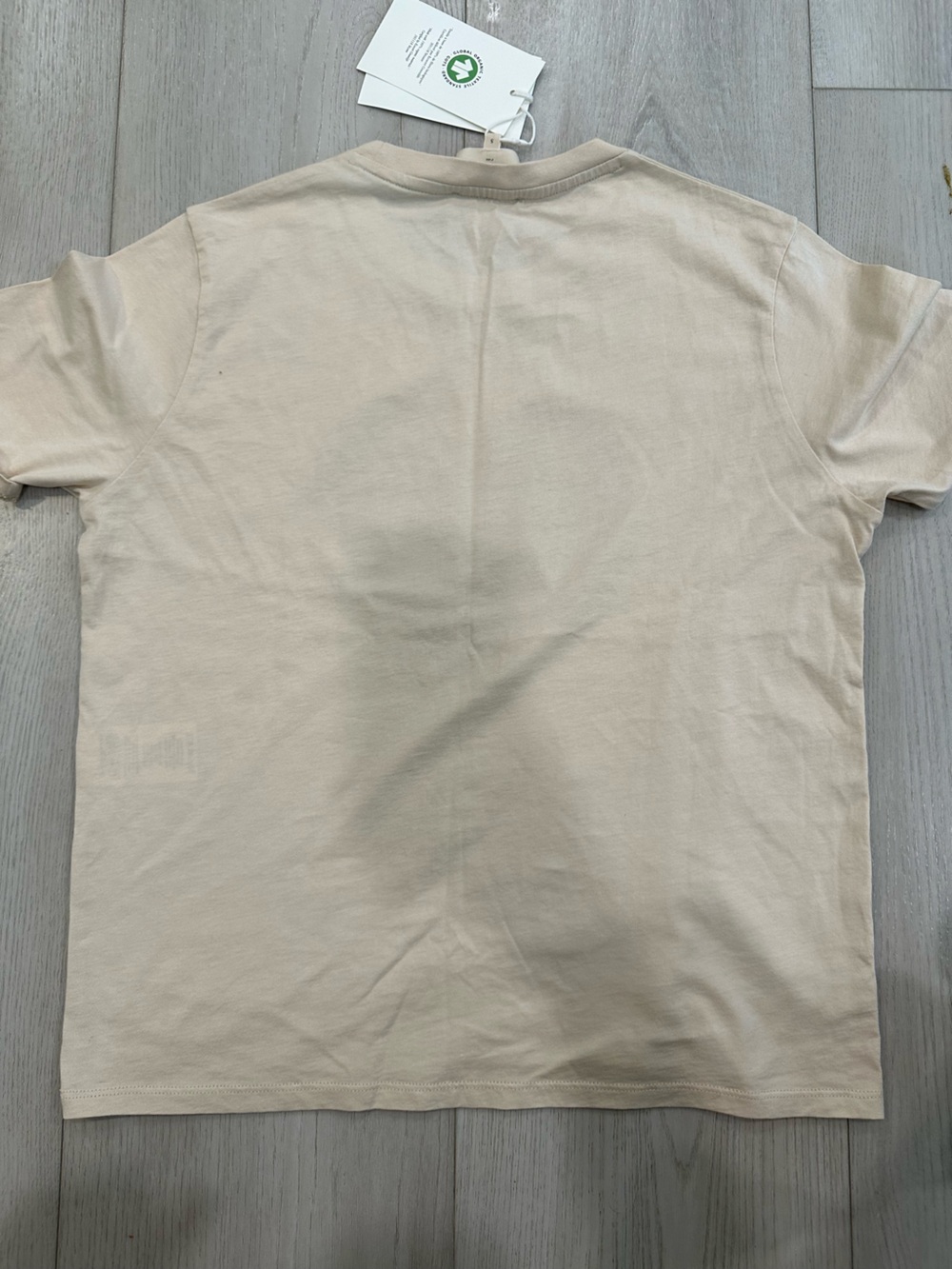 Sezane Cream Short Sleeve Tee with Red Heart - Picture 4 of 4